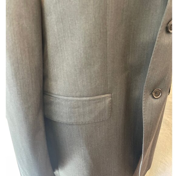 Boss Hugo Boss Grey Wool Long Sleeve Pockets Blazer 2 Piece Men's Suit Set 40L - Picture 9 of 14
